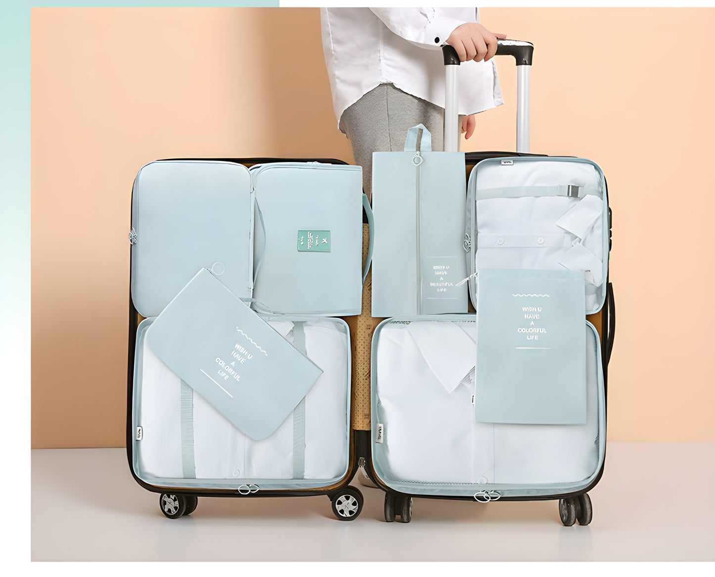 Lina Travel Set – Complete set (8x) packing cubes voor reizen